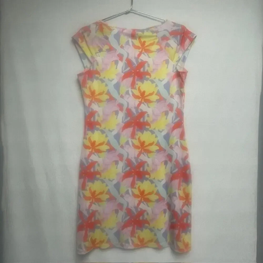 Jean-Pierre Klifa Orange Tropical All Over Print Women's Dress - Size M - NWT